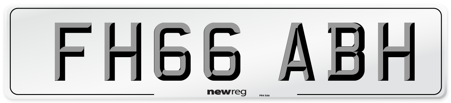 FH66 ABH Number Plate from New Reg
